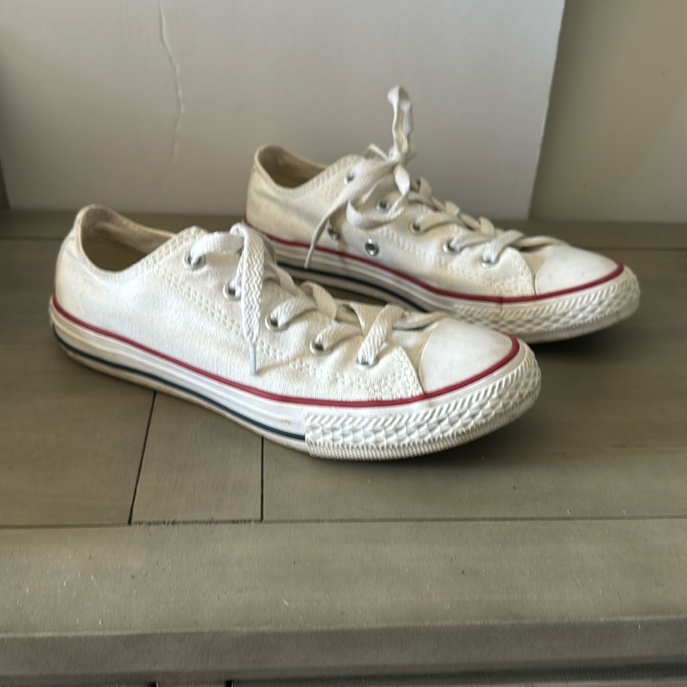 White Converse all stars